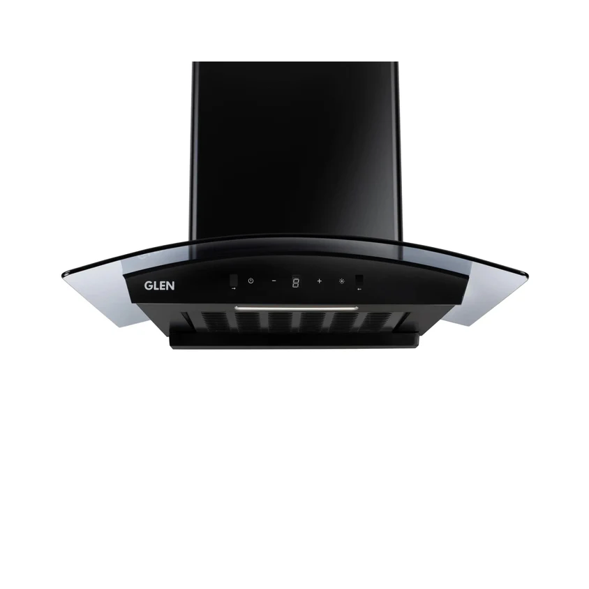 Glen Glass Chimney with Heat Sensor (6059 DI BL AC) 60cm